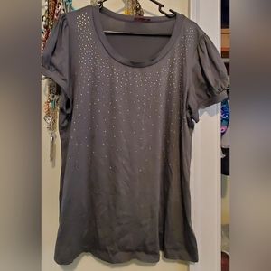 Top Grey with silver beads Xl